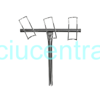 Nerūdijančio plieno 3 meškerių laikiklis Nerūdijančio plieno 3 meškerių laikiklis